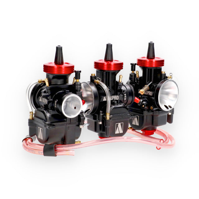 Carburador tipo PWK cuerpo negro tapa CNC rojo AllPro