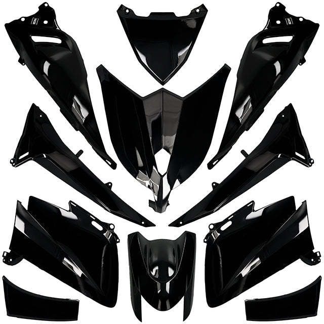 Carenados Yamaha T-Max 530 12-14 11 piezas AllPro - negro brillante