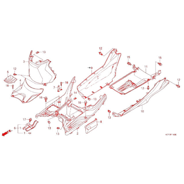 Quilla derecha Honda SH 125 17-19 AllPro